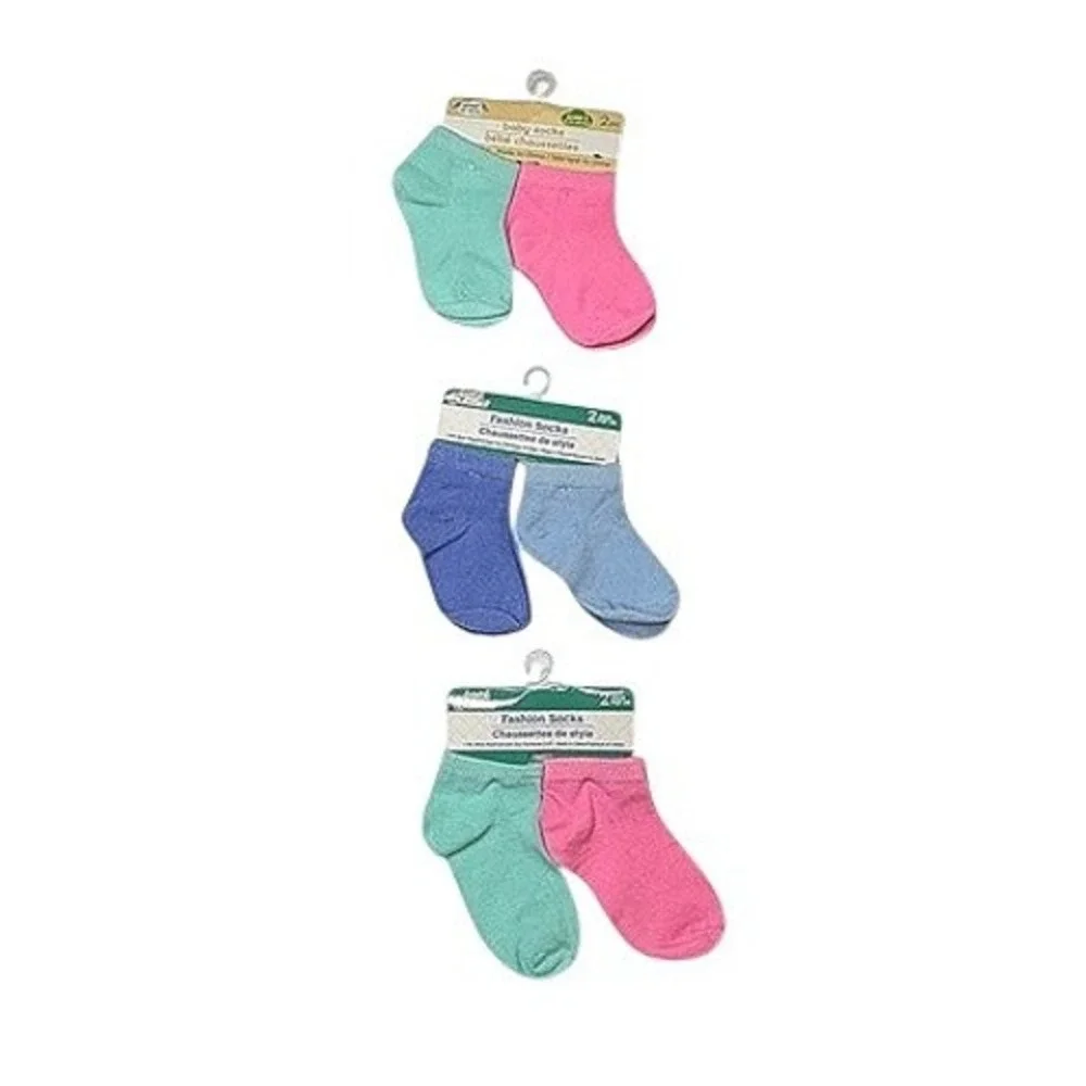 Angel of Mine Bundle of Socks 24 Months Green Pink Blue Baby Shower Gift NEW